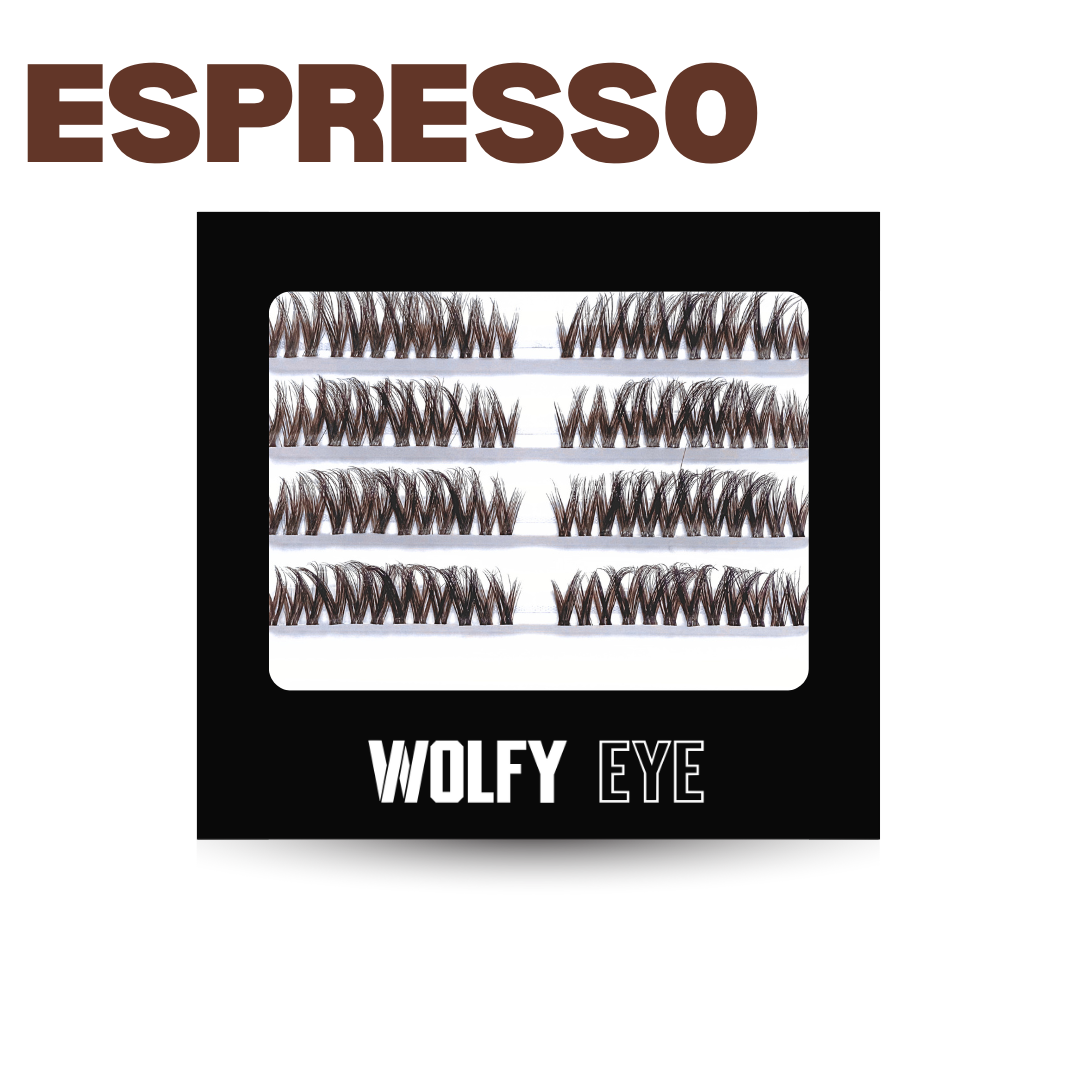 Grappes de faux cils permanents marron pour faire des extensions de cils maison - Espresso