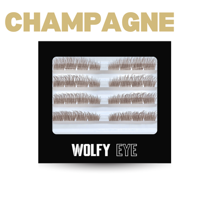 Boîte de 32 grappes de faux cils permanents pour faire des extensions de cils maison - Couleur Blond Champagne